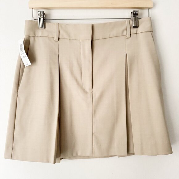 Aritzia Mini Pleated Skirt BEIGE TAUPE - Picture 6 of 10